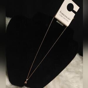 Francesca's Gold Necklace with Pink Charm